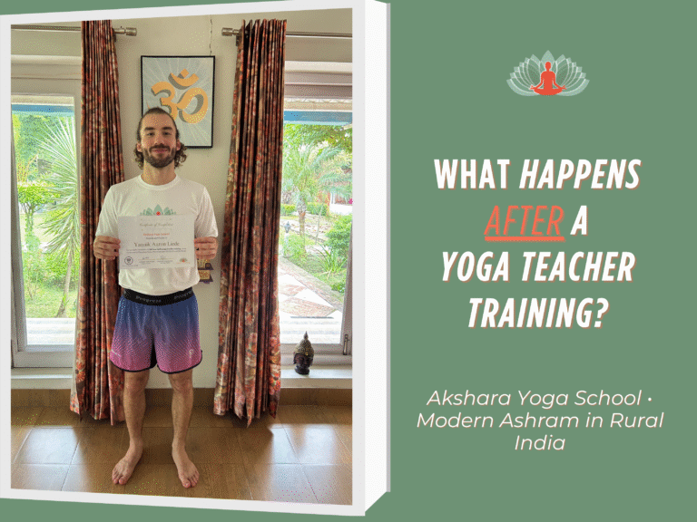 Yoga Teacher Training graduation at Akshara Yoga School in rural India